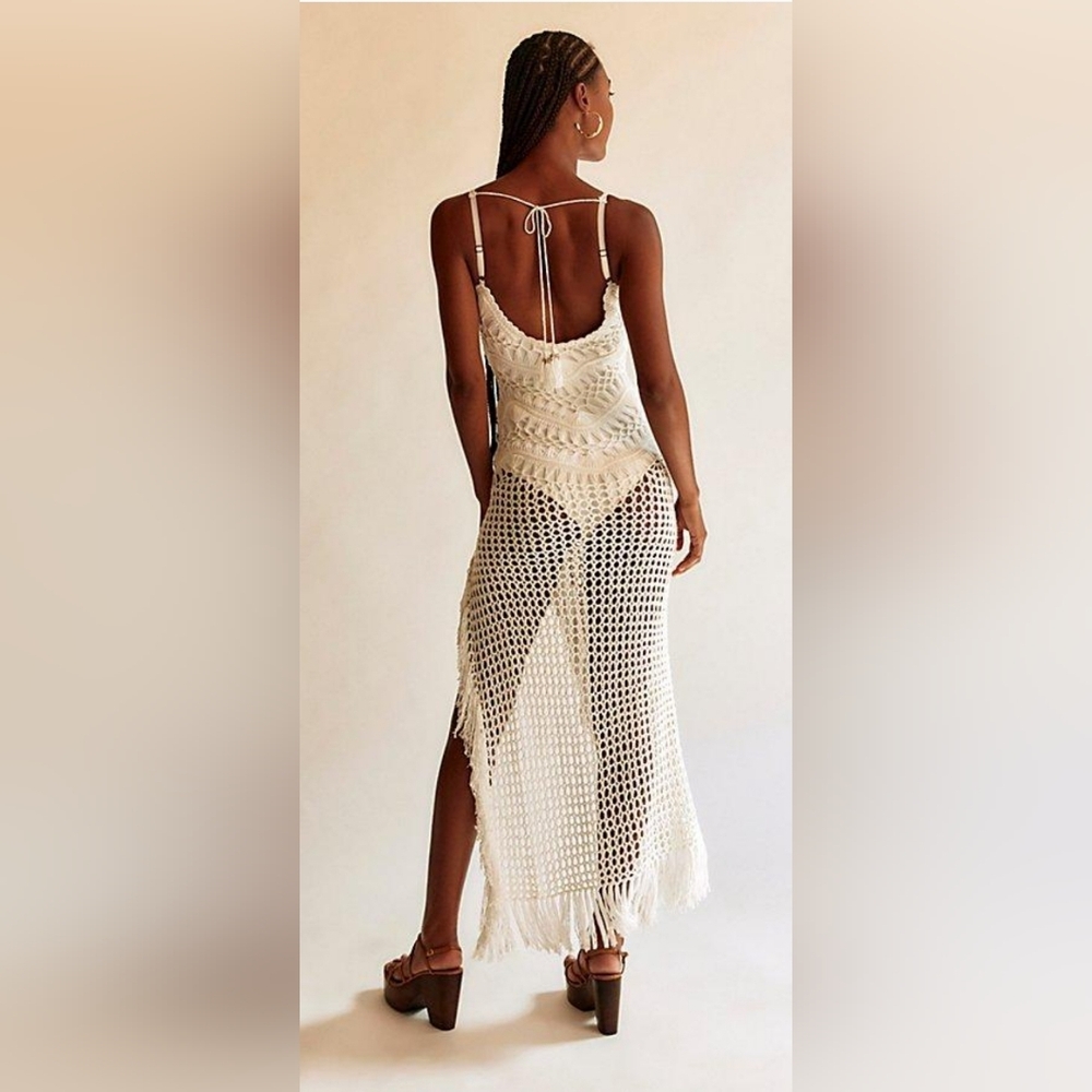 Free People Backstage Pass Crochet Fringe Bodysuit - Picture 3 of 7